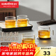 金灶（KAMJOVE）耐熱玻璃品茗杯 家用辦公個(gè)人喝茶小茶杯玻璃杯茶杯小杯子K-106 耐熱玻璃小茶杯 120ml 4只