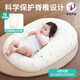 小白豚斜坡枕嬰兒防吐奶可躺喂奶神器新生兒睡覺(jué)用枕頭墊抬頭大號五個(gè)月 豪華版 （A類(lèi)品質(zhì)）健康萌熊+棉棉熊（棉枕套）