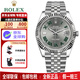 勞力士（ROLEX）瑞士男表日志型系列m126333自動(dòng)機械18K黃金瑞士腕表送男友禮物 41mm灰盤(pán)綠蘿m126334-0022