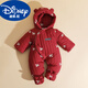 迪弟.尼  HEYDIDY寶寶過(guò)年拜年衣服冬款喜慶加絨包腳嬰兒服夾棉連體衣加厚外出抱衣 兔子 過(guò)年服包腳 59cm
