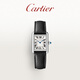 CARTIER卡地亞正品瑞士女士坦克系列手表石英表防水潮流氣質(zhì)原裝進(jìn)口女表 29.5*22mm 皮帶款