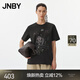 JNBY/江南布衣春夏T恤女城市刺繡印花寬松圓領(lǐng)棉質(zhì)短袖5P3112200 215/深灰褐 XL