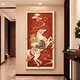 俗寫(xiě)馬上有錢(qián)玄關(guān)裝飾畫(huà)入戶(hù)正對門(mén)馬年紅色客廳走廊過(guò)道迎門(mén)墻壁掛畫(huà) T136212福馬瑞年 40*80(建議0.7米以下的墻面) 質(zhì)感紋理面+鋁合金金框