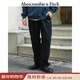 Abercrombie & Fitch小麋鹿圖案美式保暖抓絨直筒衛褲長(cháng)褲25秋冬新款男裝134-5142 黑色 M (180/80A) 偏大偏長(cháng)，建議小一碼