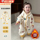 心楠嬰兒春秋季連體衣女寶寶超萌毛絨加厚連帽爬服保暖家居服睡衣秋季 彩色波點(diǎn)連帽連體衣【加絨】 90cm 【建議1-2歲】