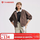 坦博爾衛衣女春秋短款連帽運動(dòng)外套寬松小個(gè)子TD4160502 栗殼 170 