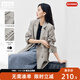 對白灰色寬松廓形西裝外套女2025秋季新款復古高級感氣質(zhì)休閑西服 灰亞麻 L