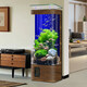 小米白2025新款超白玻璃高端客廳魚(yú)缸生態(tài)智能家用中型帶柜子一體金魚(yú)缸 柚木色ultra升級版全套高端靜音配置 70x40x138cm