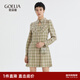 歌莉婭（GLORIA）Gloria/歌莉婭   收腰格紋連衣裙  112J4K740 18C綠格 S