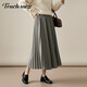 塔馳密司（touchmiss）灰色百褶半身裙女2026春季新款高腰顯瘦中長(cháng)款a字裙FSL 灰色 均碼