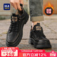 海瀾之家HLA男鞋秋冬戶(hù)外工裝皮鞋子男士中幫潮流休閑鞋男 F339 黑色 41