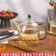 禾器·斑斕禾器晶彩宴臣壺320ml滿(mǎn)容高硼硅耐熱玻璃泡茶壺小壺家用和器茶具 宴臣壺-墨綠色- 320ml 320ml
