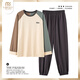 莫代爾睡衣男士圓領(lǐng)春秋款長(cháng)袖家居服套裝運動(dòng)休閑可外穿25新品