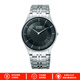 西鐵城CITIZEN收藏系列光能時(shí)尚鋼帶防水超薄簡(jiǎn)約黑白兩色男表 AR3010-65E（表芯：G870）