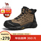 駱駝（CAMEL）高幫抓地戶(hù)外登山鞋厚底耐磨徒步鞋男加絨 G15W342015R 卡其 43