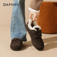 達芙妮加絨德訓鞋女2025冬季新款保暖雪地靴毛毛棉鞋內增高休閑鞋女