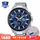 卡西歐（CASIO） 手表男edifice世界時(shí)間時(shí)尚商務(wù)休閑鋼帶送男友石英表防水男表 EFR-303DB-2A
