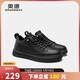 奧康（Aokang）【加絨】男鞋2025春季板鞋低幫日常百搭輕便運動(dòng)鞋黑色40碼