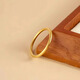 金包銀黃金戒指5G硬金素圈戒指光面磨砂簡(jiǎn)約男女情侶款對戒送女友 光面素圈戒指   送證書(shū)+禮盒 18號