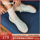 斯凱奇（Skechers）德訓鞋女2025秋季新款美式平底休閑鞋板鞋運動(dòng)鞋一腳蹬185238