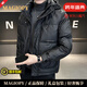 MAGIOPY奢侈高端品牌男裝高檔羽絨服男士冬季2024新款潮牌連帽短款外套男 黑色連帽 2XL 建議150-165斤