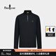 比音勒芬【輕量親膚】春秋季男士時(shí)尚上衣輕戶(hù)外休閑運動(dòng)立領(lǐng)長(cháng)袖T恤百搭 07黑 XL （110）