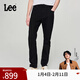 Lee商場(chǎng)同款24秋冬新品726標準直腳日常黑色舒適直筒男牛仔褲潮流 黑色 30