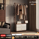 LA PRAIRIE德國品牌白蠟木衣帽架落地臥室實(shí)木客廳掛衣架簡(jiǎn)約家用新中式掛包 胡桃色80cm+可固定萬(wàn)向輪