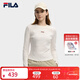 斐樂(lè ) 斐樂(lè )官方女子針織長(cháng)袖衫2025冬新款時(shí)尚休閑簡(jiǎn)約基礎圓領(lǐng)長(cháng)T 云峯白-IV XL 175/92A/XL