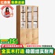 紅森集實(shí)木書(shū)柜帶玻璃門(mén)客廳家用展示柜現代簡(jiǎn)約兒童書(shū)架松木定制儲物柜 3門(mén)120長(cháng)*32深*200高