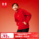 安德瑪（Under Armour）新春系列兒童衛衣大童印花連帽加絨上衣男女童休閑秋裝 紅色 170