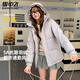 雪中飛羽絨服冬季女短款純色簡(jiǎn)約高級感百搭發(fā)熱蓄熱透氣網(wǎng)布羽絨外套裝 銀河灰（男女同款） M (165) 推薦90-100斤