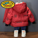 G.duck男童羽絨服冬季2025新款潮紅色過(guò)年喜慶衣服兒童外套男孩寶寶冬裝 紅色 中國龍壓花服 100 充絨量109克