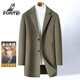 富鋌【94.1%羊毛5.9%山羊絨】中長(cháng)款雙面呢春秋男士羊毛羊絨大衣男