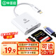 畢亞茲 蘋(píng)果轉讀卡器SD單反相機TF內存卡iPhone轉接lighting18W快充ipad air平板OTG行車(chē)記錄儀監控轉換