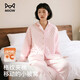 貓人【三層空氣夾棉】女士睡衣女冬季加厚可外穿家居服套裝新品