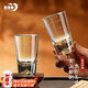 青蘋(píng)果新年手握金山白酒杯精致二兩杯6只裝 加厚水晶玻璃帶刻度觀(guān)山杯