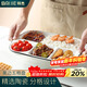 拜杰陶瓷減脂分餐盤(pán)快餐盤(pán)學(xué)生餐盒分格月子餐具一人食早餐盤(pán)盤(pán)子12寸