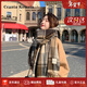 CRANTA KOMEIA圍巾女2025新款冬季長(cháng)披肩保暖格子圍脖生日元旦禮物送女生女友 卡其 高級感新年禮物送老婆女朋友實(shí)用高檔