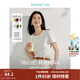 茵曼（INMAN）正肩簡(jiǎn)約多色基礎款圓領(lǐng)短袖T恤休閑百搭女裝2026夏季新款上衣 米白色-圓領(lǐng) M