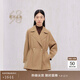 鄂爾多斯1980早春經(jīng)典廓形細紋休閑棉質(zhì)風(fēng)衣女風(fēng)衣外套 米卡其 M 160/84A