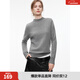 ELLE【100%綿羊毛】法式休閑半高領(lǐng)毛針織衫女2025秋季新款新年毛衣 中灰 L