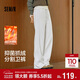 森馬（Semir）發(fā)熱抑菌抓絨抽繩分割寬松2025百搭闊腿褲女冬休閑褲109725127001
