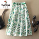 啄木鳥(niǎo)（TUCANO）今年流行的新款夏裝半身裙子女裝雪紡夏季a字棉麻醋酸香云紗 花色【專(zhuān)柜洋氣質(zhì)/大碼出口/高端 XL
