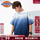 Dickies 短袖T恤 純棉清新漸變花紋上衣短袖T恤夏日膠囊10571 深藏青色搭配圖案滿(mǎn)印 M