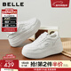 百麗（Belle）簡(jiǎn)約時(shí)尚小白鞋女商場(chǎng)同款厚底增高休閑板鞋E7J1DCM5 米白色 36 (230mm)