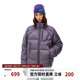 FPA【800蓬95絨】結構立領(lǐng)羽絨服男款冬季 短款保暖防寒服情侶外套 紫色 S