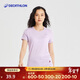 迪卡儂運動(dòng)戶(hù)外速干衣女健身跑步短袖QUMM女款-淺紫色M-2497699