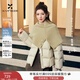 香影張予曦同款棉花糖短款羽絨服女2025冬季新款白鴨絨圍巾領(lǐng)外套 透明黃 S