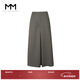 麥檬MM麥檬商場(chǎng)同款23年秋冬新款簡(jiǎn)約a字長(cháng)款半身西裝裙女5EA140881 深軍綠 L